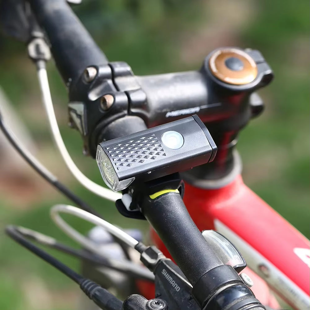 USB Rechargeable Bike Light Set, Front & Rear LED for Night Riding