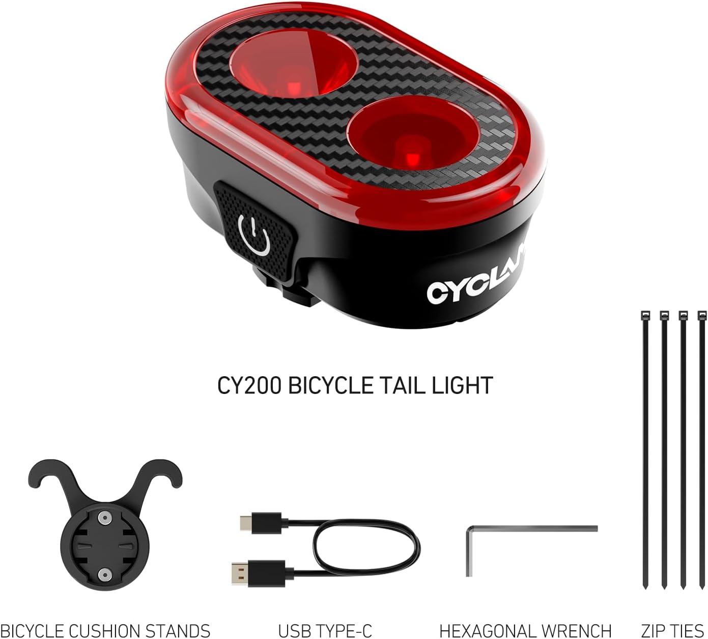 Smart Bike Lights, 11+20 Modes USB Rechargeable Front & Rear Lights