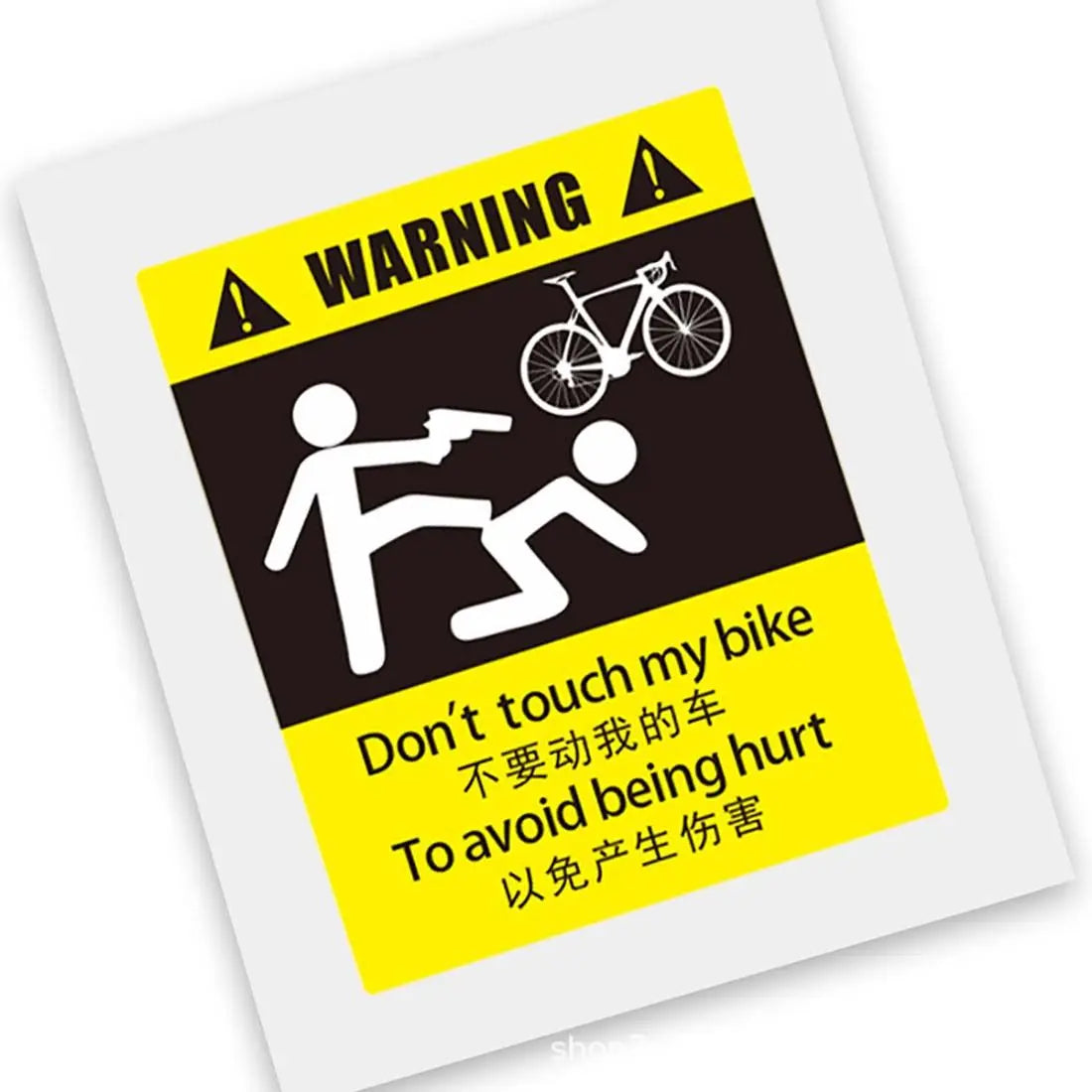 "Don't Touch My Bike!" Sticker