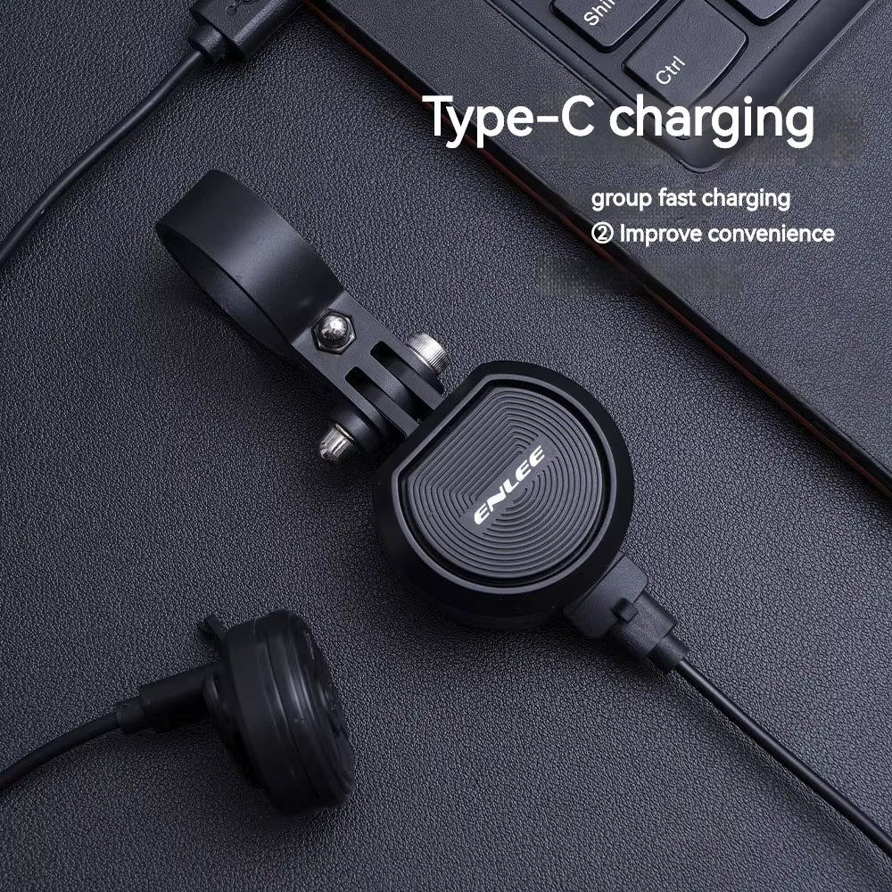 120DB USB Charge Bicycle Electric Bell Cycle Motorcycle Scooter Trumpet Horn Anti-Theft Alarm Siren & Remote Control